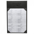 Bonded Leather Horizontal Pockets Panel Menu Board (8 1/2"x11")